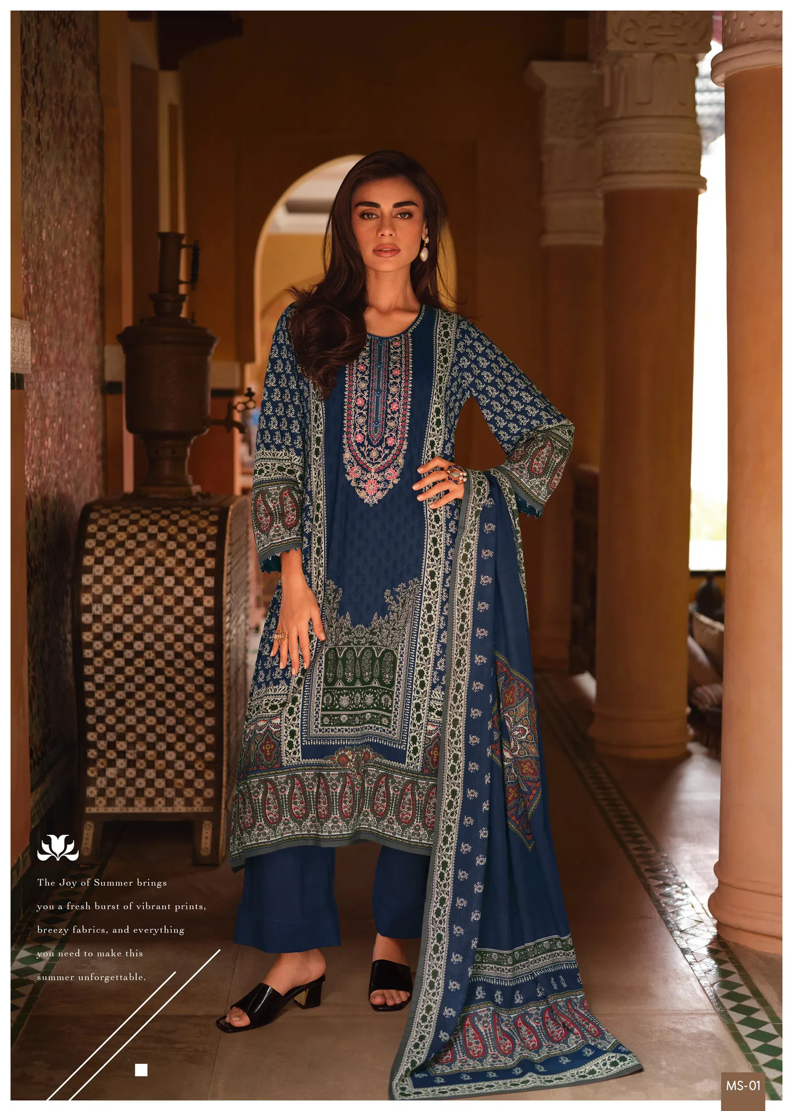 Misha By Varsha Lawn Cotton Printed Embroidery Salwar Suits Suppliers In Mumbai